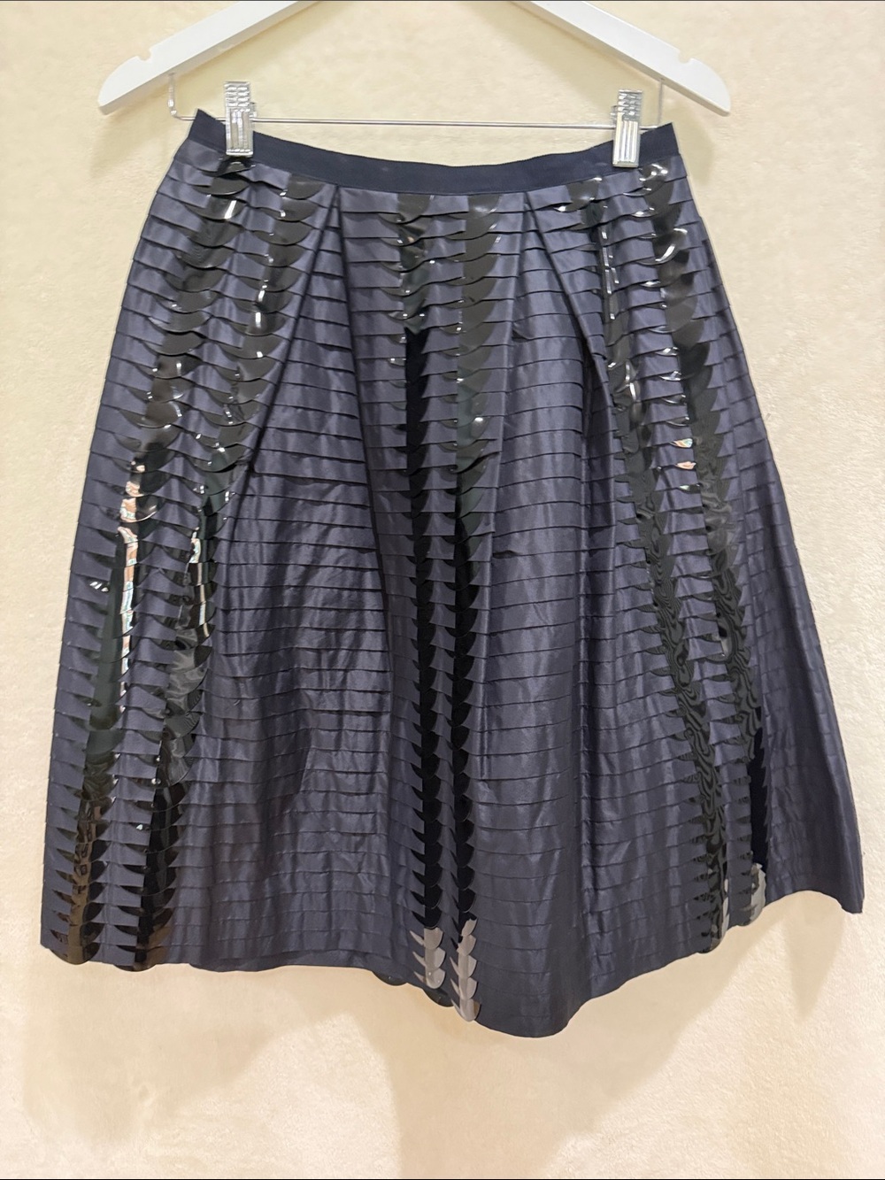 Oscar de la Renta “color Navy” Sequin Skirt